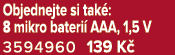 Objednejte si tak : 8 mikro bateri AAA, 1,5 V 3594960 139 K 