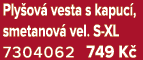 Ply ov vesta s kapuc , smetanov  vel. S XL 7304062 749 K  
