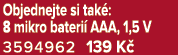 Objednejte si tak : 8 mikro bateri AAA, 1,5 V 3594962 139 K 
