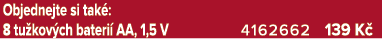 Objednejte si tak : 8 tu kov ch bateri AA, 1,5 V 4162662 139 K 