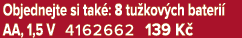 Objednejte si tak : 8 tu kov ch bateri AA, 1,5 V 4162662 139 K 