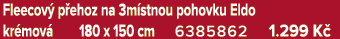 Fleecov p ehoz na 3m stnou pohovku Eldo kr mov  180 x 150 cm 6385862 1.299 K 