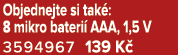 Objednejte si tak : 8 mikro bateri AAA, 1,5 V 3594967 139 K 