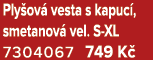 Ply ov vesta s kapuc , smetanov  vel. S XL 7304067 749 K  