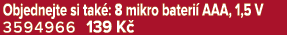 Objednejte si tak : 8 mikro bateri AAA, 1,5 V 3594966 139 K 