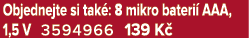 Objednejte si tak : 8 mikro bateri AAA, 1,5 V 3594966 139 K 
