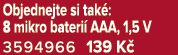 Objednejte si tak : 8 mikro bateri AAA, 1,5 V 3594966 139 K 