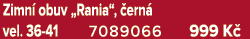 Zimn obuv „Rania“,  ern  vel. 36 41 7089066 999 K 