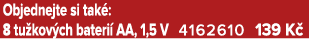 Objednejte si tak : 8 tu kov ch bateri AA, 1,5 V 4162610 139 K 
