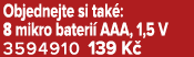 Objednejte si tak : 8 mikro bateri AAA, 1,5 V 3594910 139 K 
