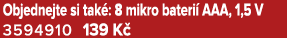 Objednejte si tak : 8 mikro bateri AAA, 1,5 V 3594910 139 K 