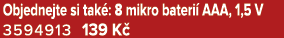 Objednejte si tak : 8 mikro bateri AAA, 1,5 V 3594913 139 K 