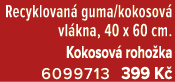 Recyklovan guma/kokosov  vl kna, 40 x 60 cm. Kokosov  roho ka 6099713 399 K 