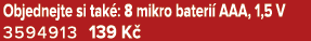 Objednejte si tak : 8 mikro bateri AAA, 1,5 V 3594913 139 K 