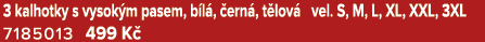 3 kalhotky s vysok m pasem, b l , ern , t lov  vel. S, M, L, XL, XXL, 3XL 7185013 499 K 