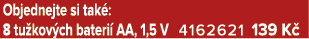 Objednejte si tak : 8 tu kov ch bateri AA, 1,5 V 4162621 139 K 