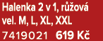 Halenka 2 v 1, r ov  vel. M, L, XL, XXL 7419021 619 K 