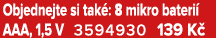 Objednejte si tak : 8 mikro bateri AAA, 1,5 V 3594930 139 K 