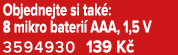 Objednejte si tak : 8 mikro bateri AAA, 1,5 V 3594930 139 K 