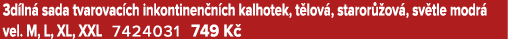 3d ln sada tvarovac ch inkontinen n ch kalhotek, t lov , staror  ov , sv tle modr  vel. M, L, XL, XXL 7424031 749 K 