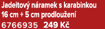 Jadeitov n ramek s karabinkou 16 cm + 5 cm prodlou en  6766935 249 K 