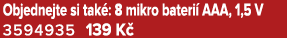 Objednejte si tak : 8 mikro bateri AAA, 1,5 V 3594935 139 K 