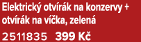 Elektrick otv r k na konzervy + otv r k na v  ka, zelen  2511835 399 K 