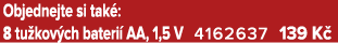 Objednejte si tak : 8 tu kov ch bateri AA, 1,5 V 4162637 139 K 