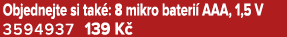 Objednejte si tak : 8 mikro bateri AAA, 1,5 V 3594937 139 K 