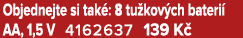 Objednejte si tak : 8 tu kov ch bateri AA, 1,5 V 4162637 139 K 