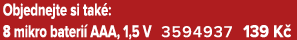 Objednejte si tak : 8 mikro bateri AAA, 1,5 V 3594937 139 K 