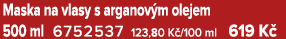 Maska na vlasy s arganov m olejem 500 ml 6752537 123,80 K /100 ml 619 K 