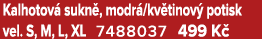 Kalhotov sukn , modr /kv tinov  potisk vel. S, M, L, XL 7488037 499 K  