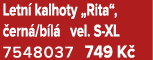 Letn kalhoty „Rita“,  ern /b l  vel. S XL 7548037 749 K 
