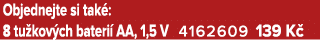 Objednejte si tak : 8 tu kov ch bateri AA, 1,5 V 4162609 139 K 