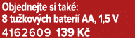 Objednejte si tak : 8 tu kov ch bateri AA, 1,5 V 4162609 139 K 