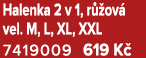 Halenka 2 v 1, r ov  vel. M, L, XL, XXL 7419009 619 K 