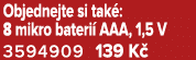 Objednejte si tak : 8 mikro bateri AAA, 1,5 V 3594909 139 K 