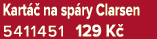 Kart  na sp ry Clarsen 5411451 129 K 