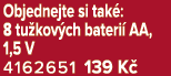 Objednejte si tak : 8 tu kov ch bateri AA, 1,5 V 4162651 139 K 