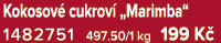Kokosov cukrov  „Marimba“ 1482751 497.50/1 kg 199 K 
