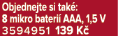 Objednejte si tak : 8 mikro bateri AAA, 1,5 V 3594951 139 K 