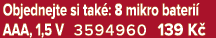Objednejte si tak : 8 mikro bateri AAA, 1,5 V 3594960 139 K 