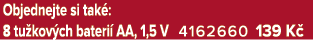 Objednejte si tak : 8 tu kov ch bateri AA, 1,5 V 4162660 139 K 