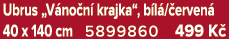 Ubrus „V no n krajka“, b l / erven  40 x 140 cm 5899860 499 K 