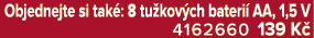 Objednejte si tak : 8 tu kov ch bateri AA, 1,5 V 4162660 139 K 
