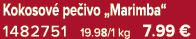 Kokosov pe ivo „Marimba“ 1482751 19.98/1 kg 7.99 €
