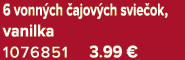 6 vonn ch ajov ch svie ok, vanilka 1076851 3.99 €