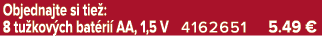 Objednajte si tie : 8 tu kov ch bat ri AA, 1,5 V 4162651 5.49 €