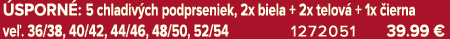  SPORN : 5 chladiv ch podprseniek, 2x biela + 2x telov + 1x  ierna ve . 36/38, 40/42, 44/46, 48/50, 52/54 1272051 39...